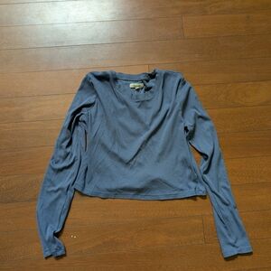Women's Long Sleeve Blue Top